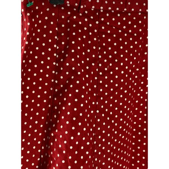 H&M Women's Red-White Polka Dot Belted A-Line Mini Skirt SZ 4 - Picture 6 of 12